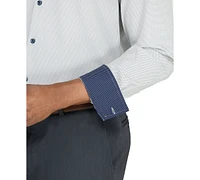 Men's Recycled Slim Fit Gingham 4-Way Stretch Performance Dress Shirt