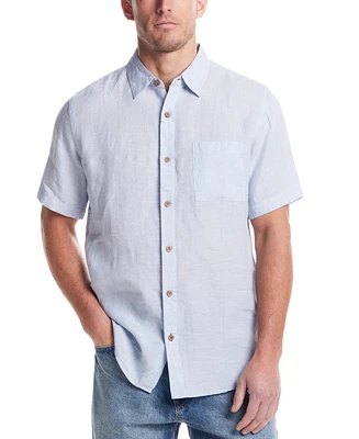 Weatherproof Vintage Men's Regular-Fit Solid Button-Down Linen Shirt