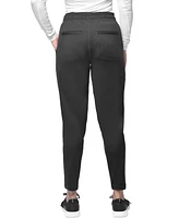 Medichic Women's Scrubs Mid Rise Slim 5 Pocket Active Yoga Scrub Pants, Wine Xx Small