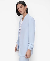 Dkny Women's Ruched-Sleeve Open-Front Blazer
