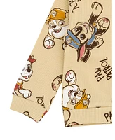 Paw Patrol Little Boys Waffle Knit Pullover Sweatshirt and Jogger Pants Outfit Set