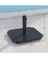 Outsunny Square Patio Umbrella Base, lbs Metal Sd