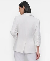 Dkny Women's Ruched-Sleeve Open-Front Blazer