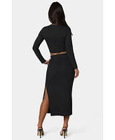 Bebe Women's Two Piece Rib Sweater Set