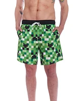 Minecraft Boys Creeper Swim Trunks Bathing Suit