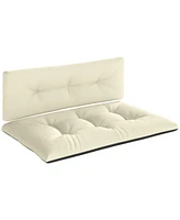 Outsunny 2 Seat Pallet Cushions 3.9 in. Sofa Cushions, Dark