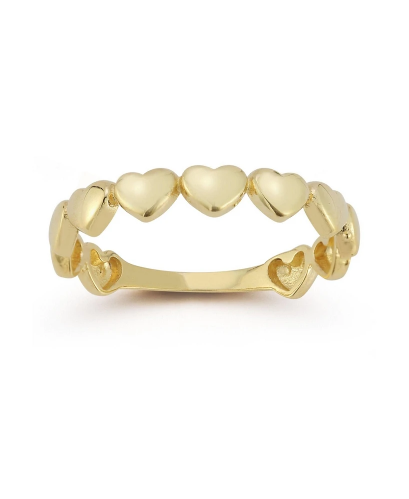 Rachel Zoe Fine Jewelry 14K Puffed Heart Band Ring