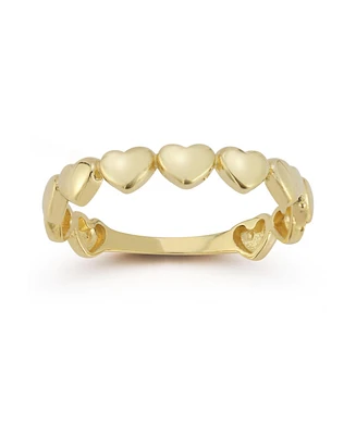 Rachel Zoe Fine Jewelry 14K Puffed Heart Band Ring