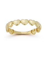 Rachel Zoe Fine Jewelry 14K Puffed Heart Band Ring