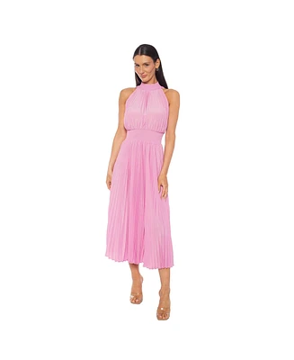 Bebe Women's Sleeveless Pleated Dress