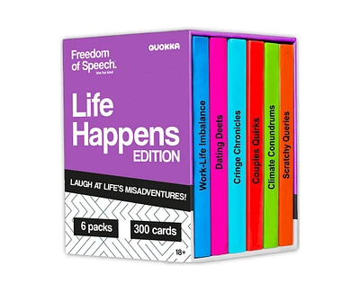Quokka Freedom of Speech Card Board Game - Life Happens & Modern Edition for kids 8-12 and adults