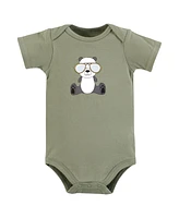 Hudson Baby Boys Cotton Bodysuits, Cool Panda, Preemie