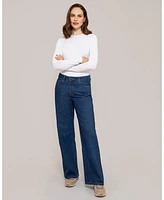 Celtic & Co. Women's Wide Leg Mid Rise Jean