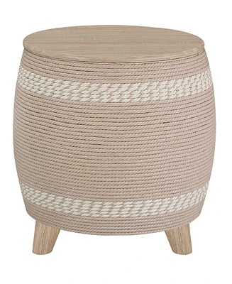 Gallerie Decor Dimensions Drum Storage Ottoman