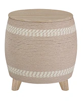 Gallerie Decor Dimensions Drum Storage Ottoman
