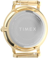 Timex Women's Quartz Analog Gold-Tone Stainless Steel Watch, 34mm