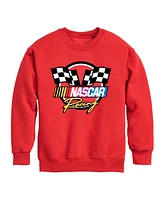 Hybrid Big Boys Nascar Racing Logo Graphic Crew Fleece Sweatshirt