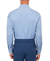 ConStruct Men's Slim Fit Gingham 4-Way Stretch Performance Dress Shirt