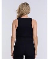 Motherhood Maternity Crew Neck Racerback Cropped Tank