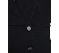 Calvin Klein Women's Scuba-Crepe Faux-Button Dress