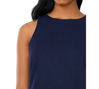 Msk Petite Sleeveless Round-Neck Shift Dress