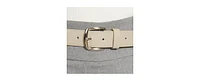 Steve Madden Topstitched Textured Polyurethane Belt