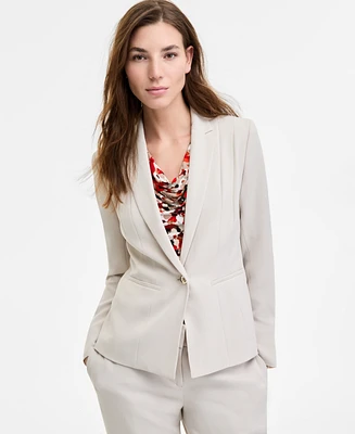 Kasper Women's Seamed One-Button Blazer, Regular & Petite