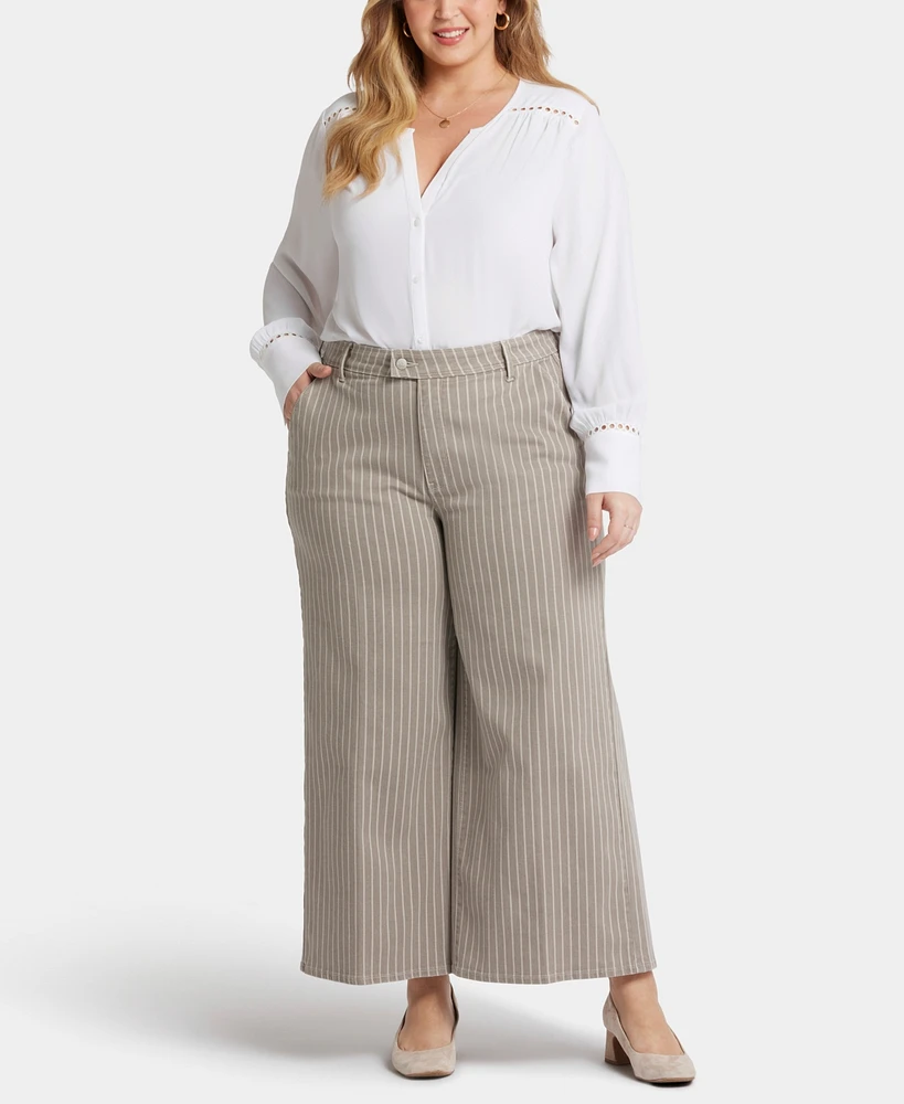 Nydj Plus Mona Wide Leg Trouser Ankle Jeans