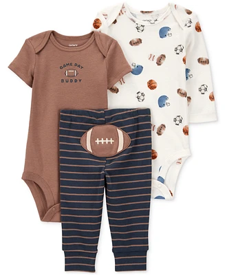 Carter's Baby Boys 3-Pc. Cotton Football Little Character Set