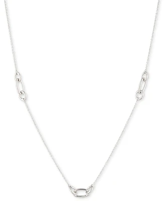 Lauren Ralph Lauren Sterling Silver Link Collar Necklace, 16" + 3" extender