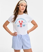 Rebellious One Juniors' Lobster Graphic T-Shirt