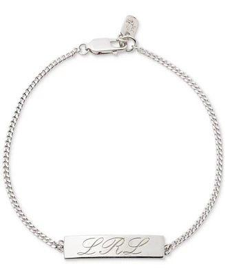 Lauren Ralph Lauren Sterling Silver Logo Script Link Bracelet