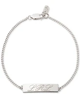 Lauren Ralph Lauren Sterling Silver Logo Script Link Bracelet