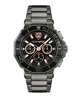 Plein Sport Men's Titan Chronograph Date Quartz Ion Plated Gunmetal Bracelet Watch, 46mm