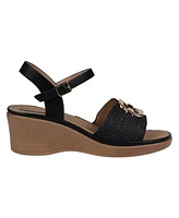 Gc Shoes Women's Fia Ankle Strap Wedge Sandals