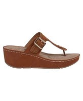 Gc Shoes Women's Alani Embellished Thong Wedge Sandals