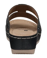 Gc Shoes Women's Carrie Embellished Wedge Sandals