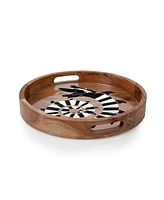 Toscana Beetlejuice Sandworm Barista Serving Tray with Glass Insert