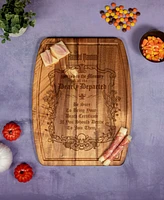 Toscana Haunted Mansion Dearly Departed Ovale Acacia Cutting Board