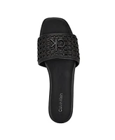 Calvin Klein Women's Yolla Single Band Flat Slip-On Sandals