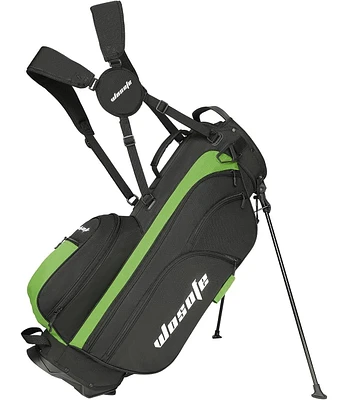 Wosofe Golf Stand Bag for Men 14 Way Divider Lightweight 7Pockets Ice Insulation Black Red Gray and Green Waterproof Denim Fabric Cooler Pouch and Rai