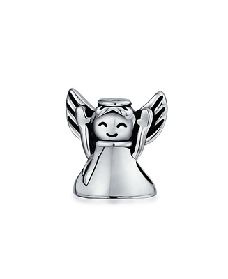 Bling Jewelry Happy Guardian Fairy Halo Angel & Star Charm Bead Silver European Bracelet