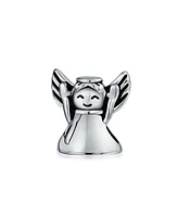 Bling Jewelry Happy Guardian Fairy Halo Angel & Star Charm Bead Silver European Bracelet