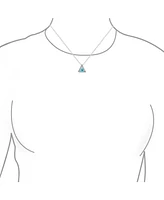 Bling Jewelry Free Mason Masonic Talisman Pendant Necklace with Blue Horus Eye Sterling Silver
