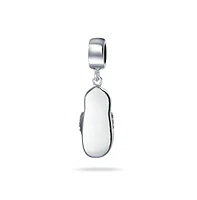 Bling Jewelry Vacation Flip Flop Sandal Cz Cubic Zirconia Dangle Travel Charm Bead Sterling Silver