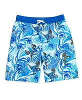 Jurassic Park Boys World Dinosaur Rash Guard and Swim Trunks Outfit Set to