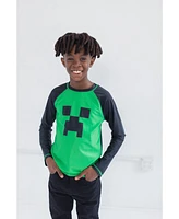 Minecraft Boys Rash Guard Swim Shirt