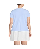 Lands' End Plus Power Performance Short Sleeve Crewneck Tee