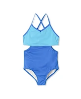 Lands' End Girls X-Back One Piece Swimsuit