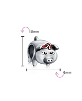 Bling Jewelry Cute Hog Piggy Bank Charm Bead Sterling Silver European Bracelets